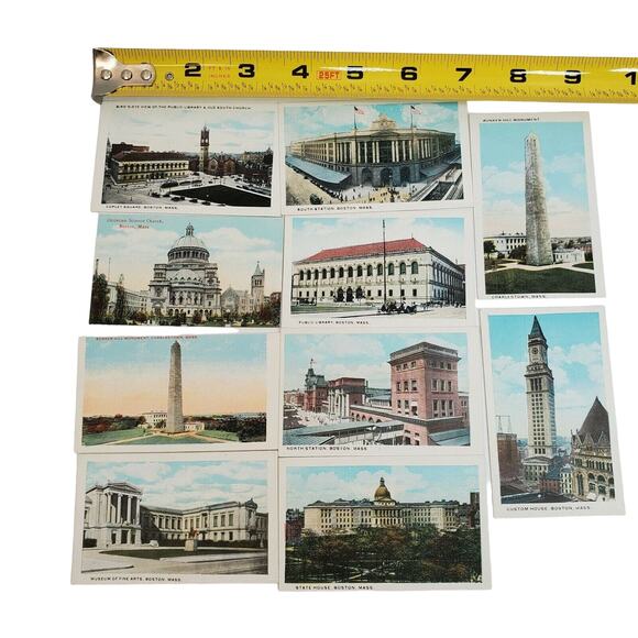 19 Massachusetts Postcards & Souvenir Mini Postcard Pack Color Lot Variety Vtg - Picture 3 of 11
